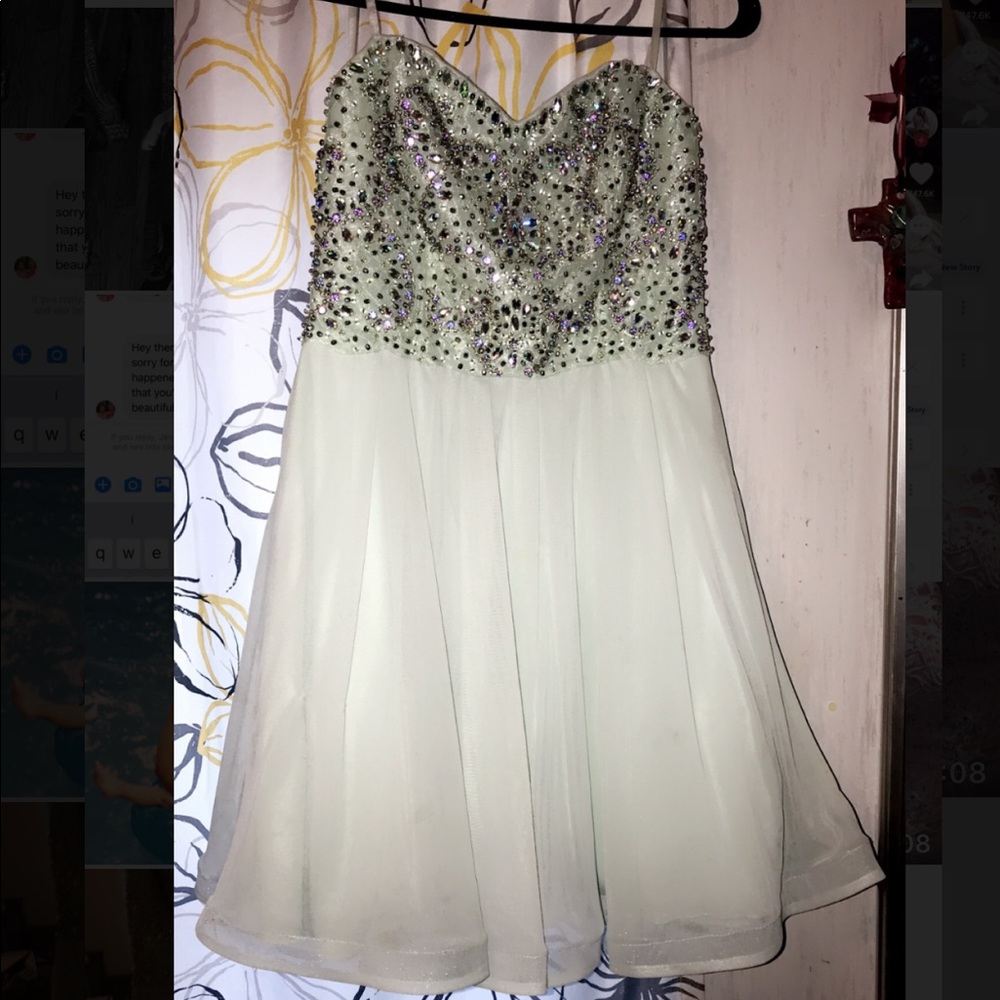 teal prom/homecoming dress